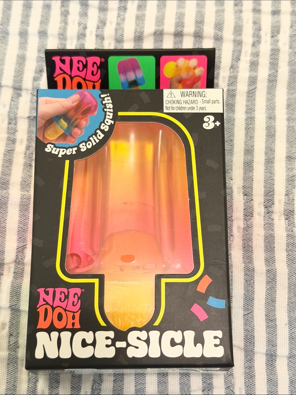 Needoh Nice-Sicle Soft Squish Popsicle Toy - Pink & Orange